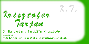 krisztofer tarjan business card